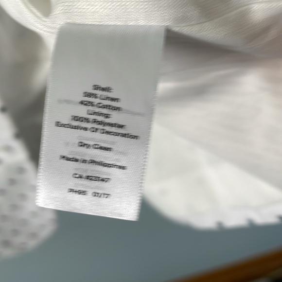 Talbots navy and white dotted Swiss Classic Two Button Blazer Jacket - Picture 4 of 5